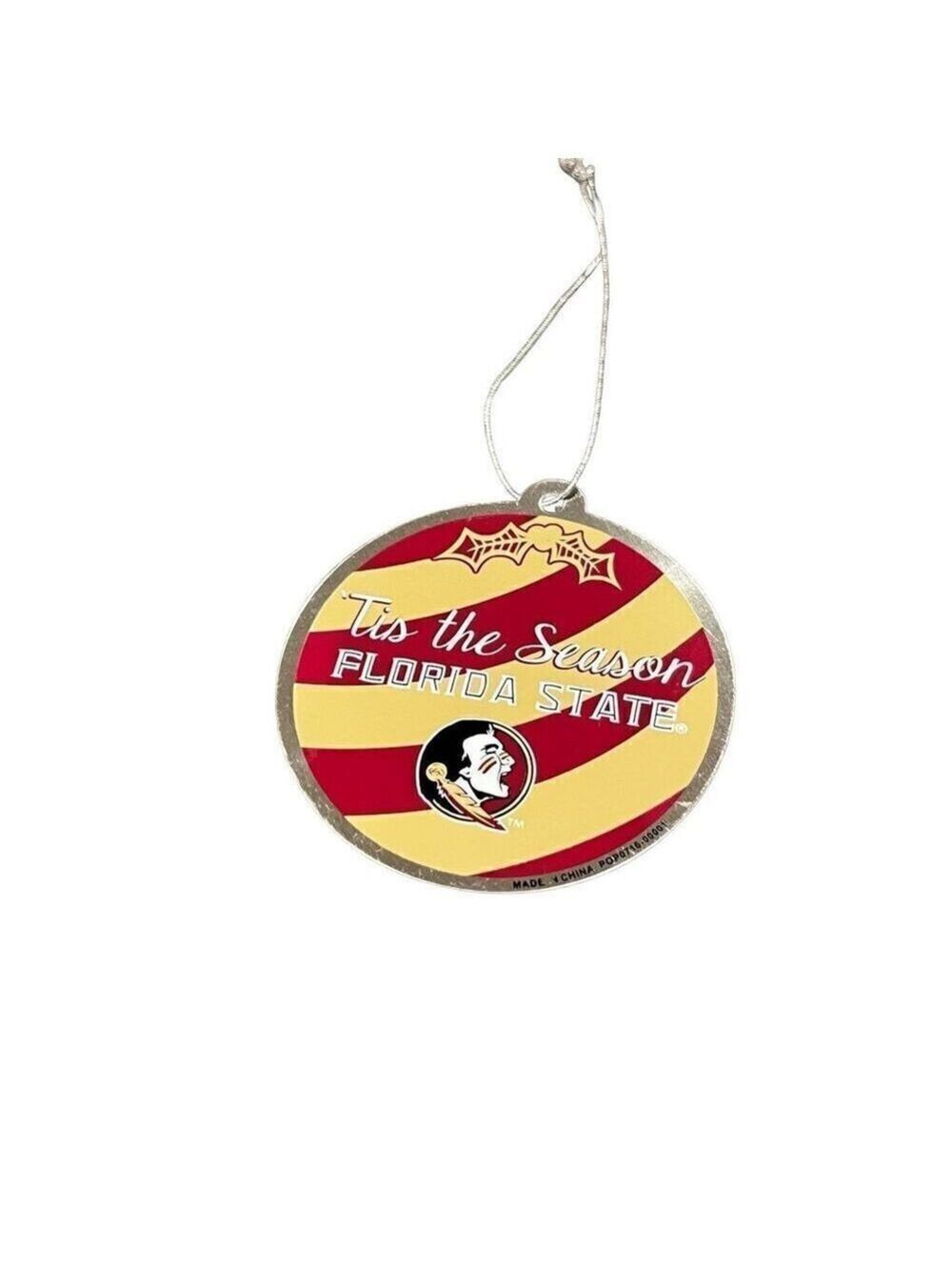Florida State University FSU metallic Snowflake Christmas Ornament